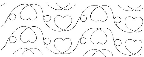 Hearts (Interlocking) - 2 rows of 5"
